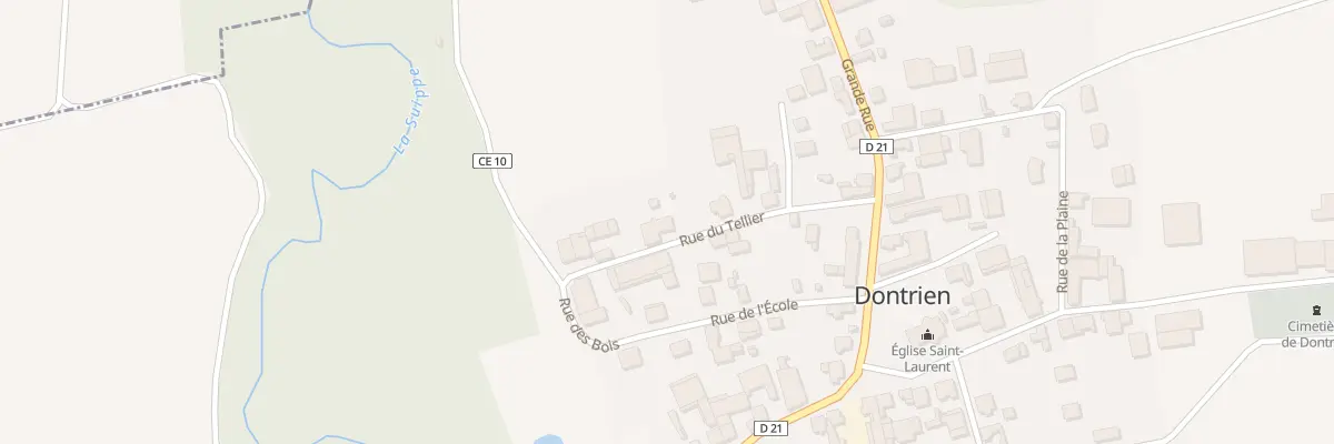 Plan du 10 Rue du Tellier à Dontrien