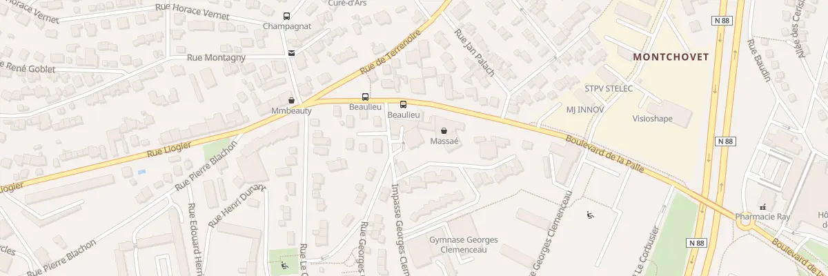 Plan du 3 Rue Georges Clémenceau à Saint-Étienne