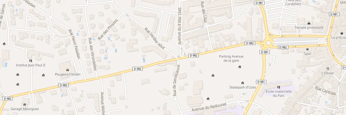 Plan du 1 Rue Verdier Allut à Uzès