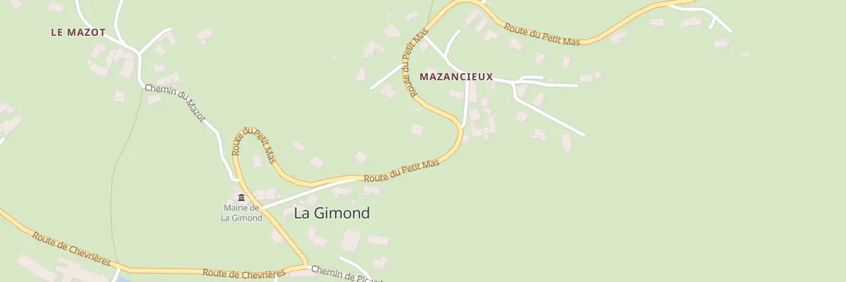 Plan du 445 Rte du Petit Mas à La Gimond