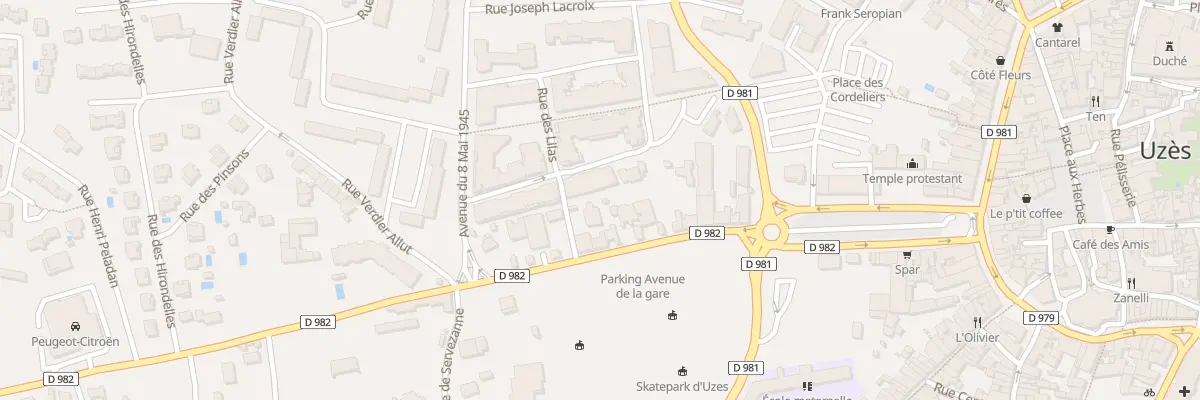 Plan du 2 Tra des Lilas à Uzès
