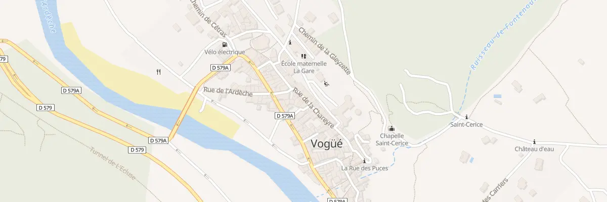 Plan du 8A De la Chareyre à Vogüé