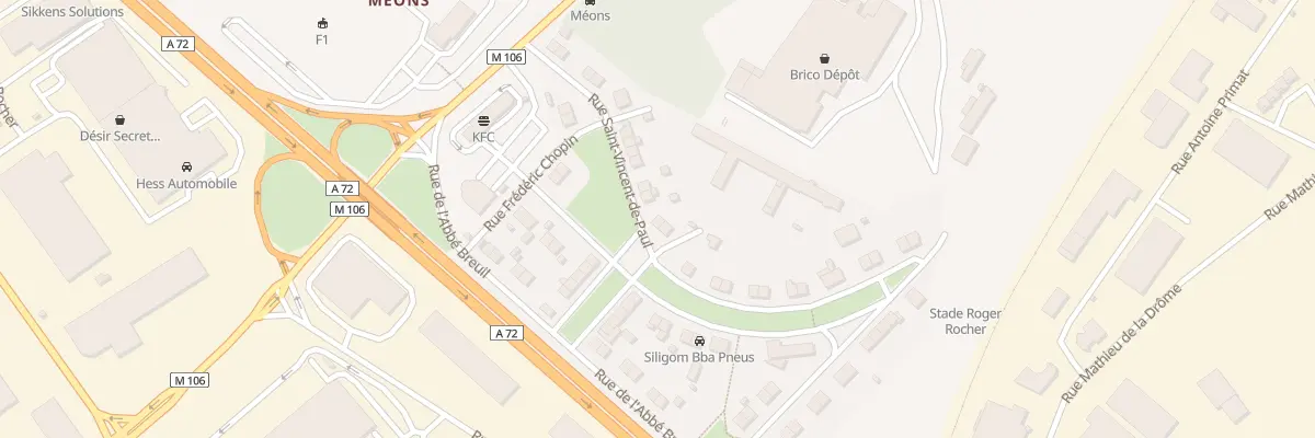 Plan du 23 Rue Saint-Vincent de Paul à Saint-Étienne