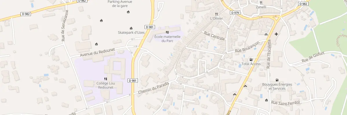 Plan du 80 Rue de la Grande Bourgade à Uzès