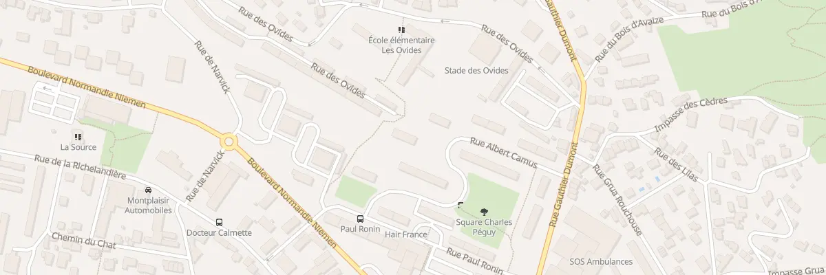 Plan du 3 Rue Albert Camus à Saint-Étienne