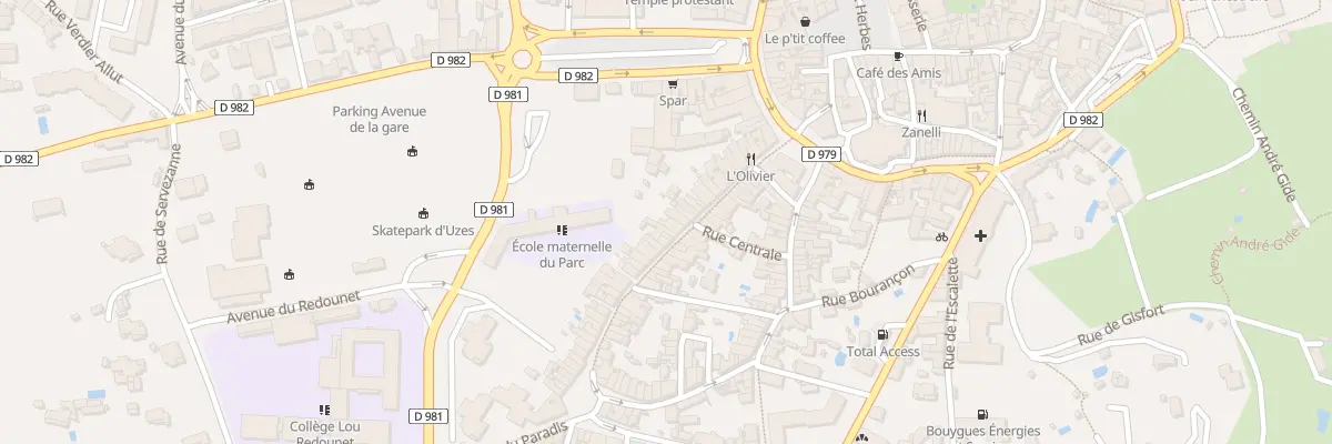 Plan du 36 Rue de la Grande Bourgade à Uzès