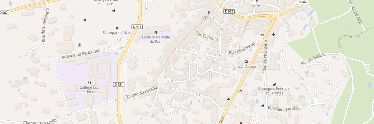 Plan du 29 Rue de la Trompe à Uzès