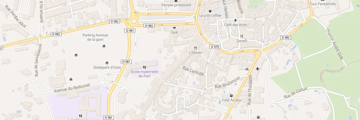 Plan du 28 Rue de la Grande Bourgade à Uzès