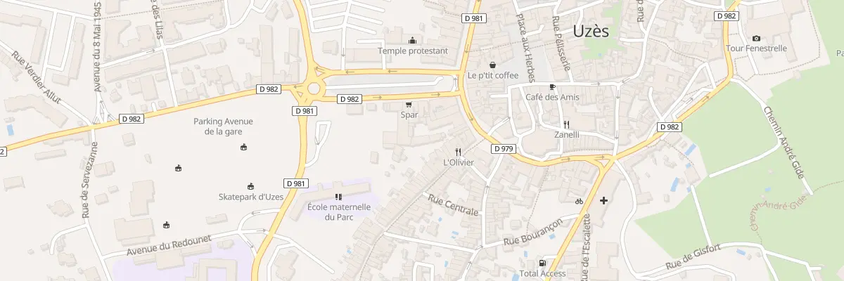 Plan du 4 Bd des Alliés à Uzès