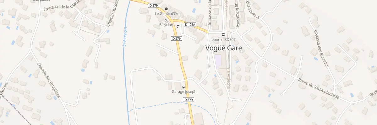 Plan du 870 Rte de Ruoms à Vogüé