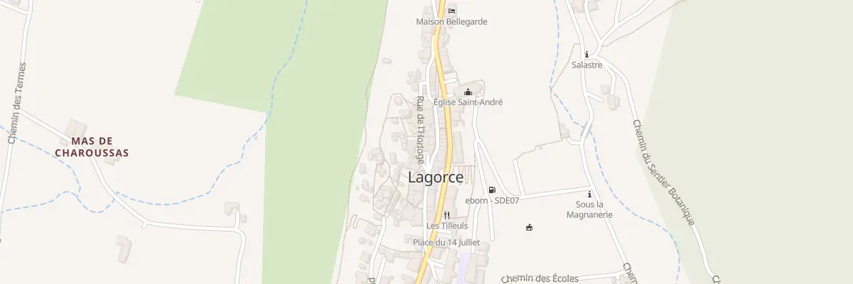 Plan du 20 Rue de l’Horloge à Lagorce
