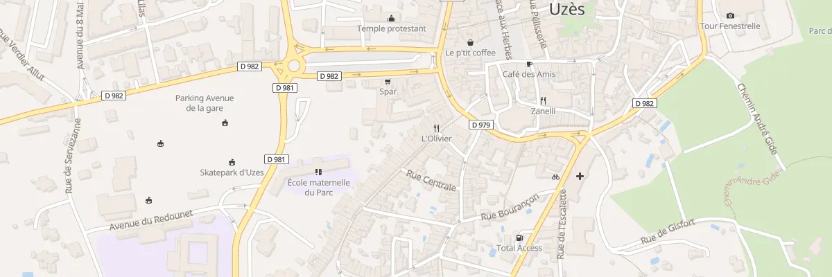 Plan du 18 Rue de la Grande Bourgade à Uzès