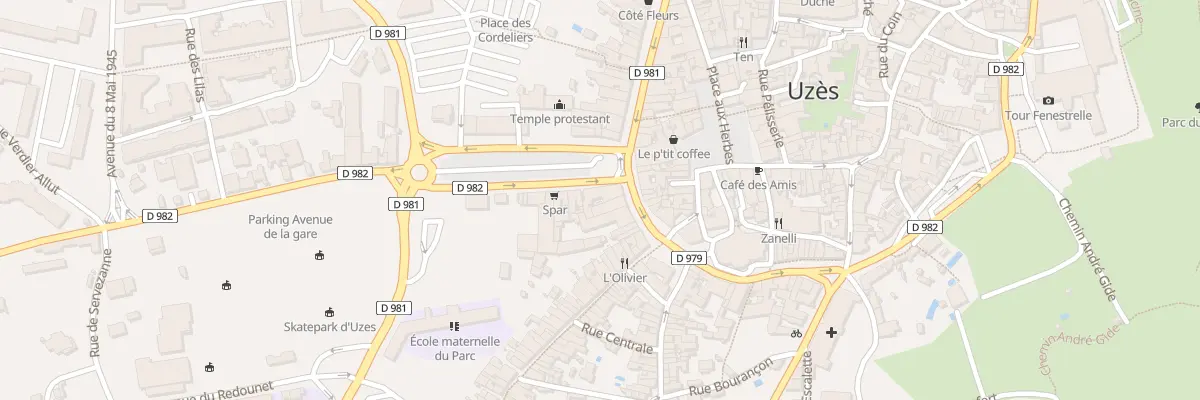 Plan du 1 Av de la Libération à Uzès