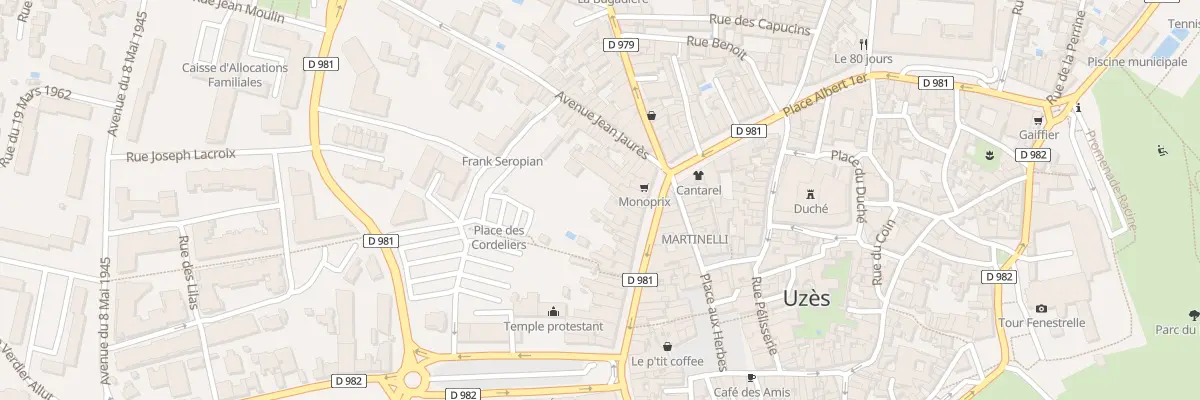 Plan du 40 Bd Gambetta à Uzès