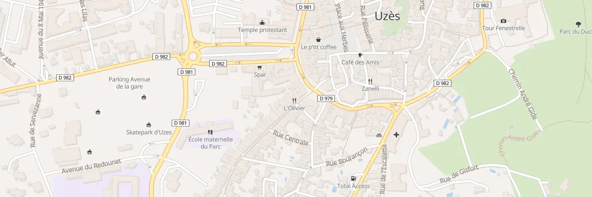 Plan du 8 Rue de la Grande Bourgade à Uzès
