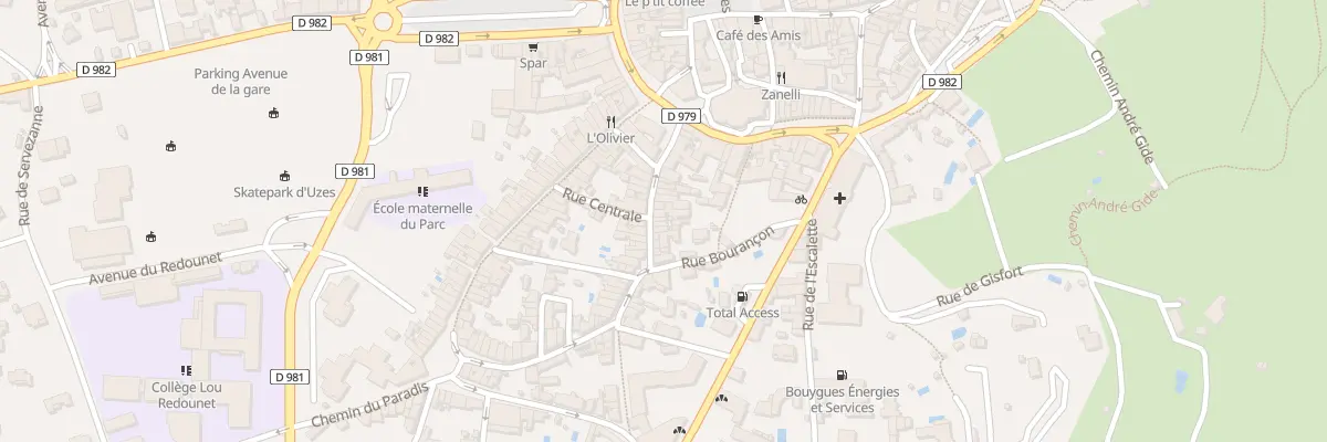 Plan du 17 Rue Petite Bourgade à Uzès