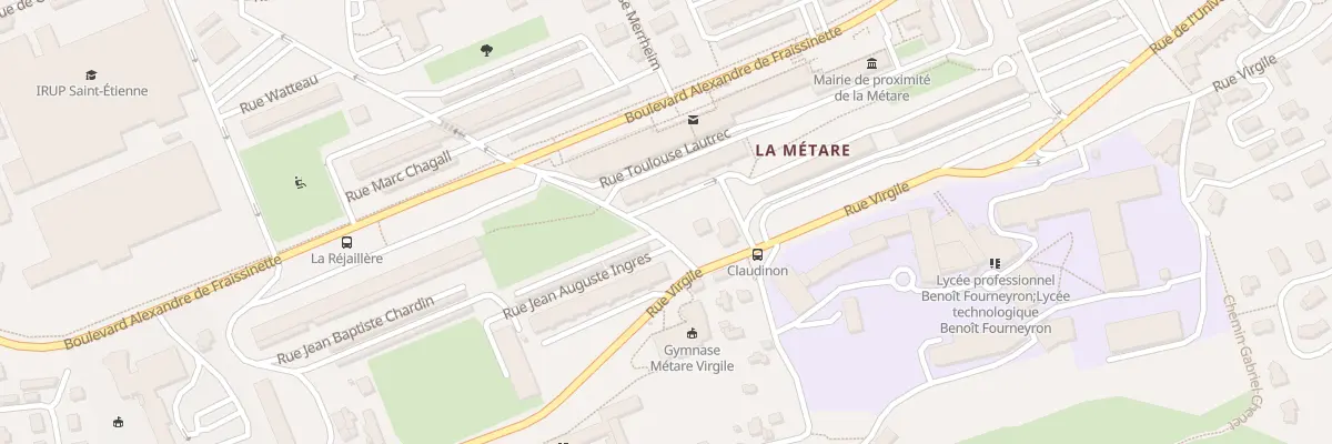 Plan du 9 Rue Théodore de Banville à Saint-Étienne