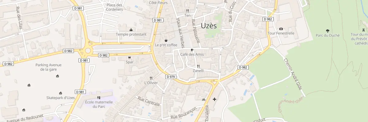 Plan du 3 Pl André Malraux à Uzès