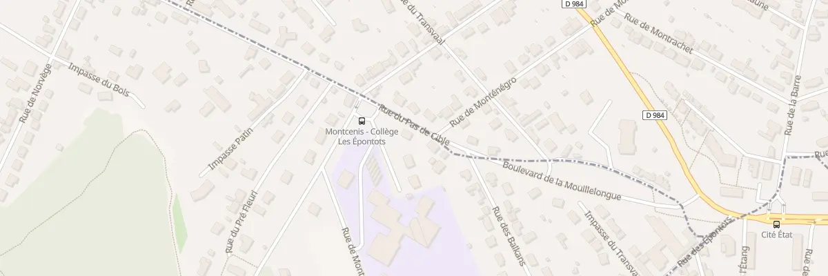 Plan du 196 Rue du Pas de Cible à Montcenis