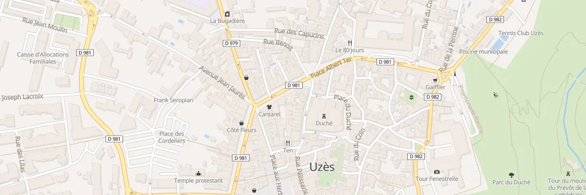 Plan du 7 Bd Gambetta à Uzès