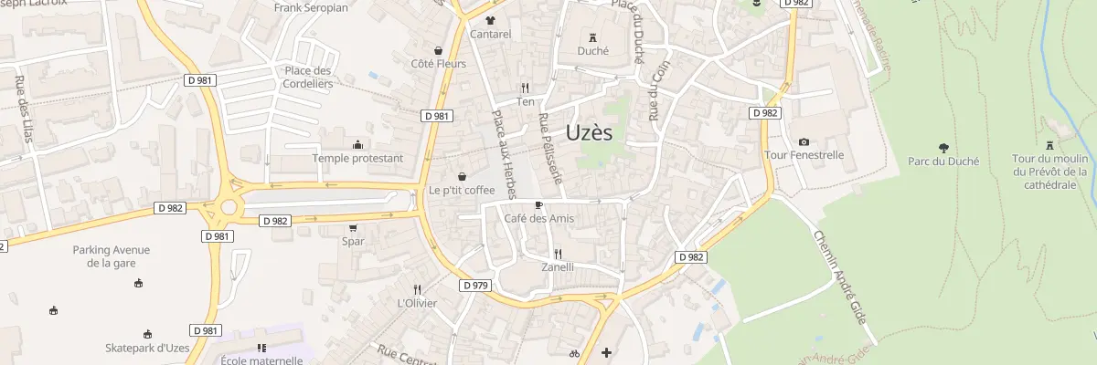 Plan du 13 Pl aux Herbes à Uzès