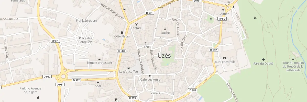 Plan du 1 Rue Pélisserie à Uzès