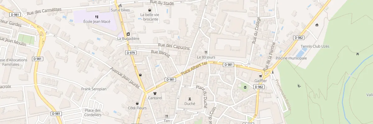 Plan du 1T Rue Xavier Sigalon à Uzès