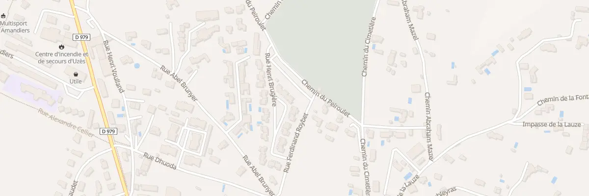 Plan du 13 Rue Henri Brugière à Uzès