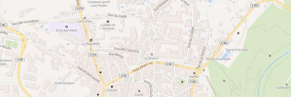 Plan du 22 Rue Xavier Sigalon à Uzès