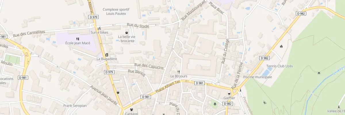 Plan du 28 Rue Xavier Sigalon à Uzès