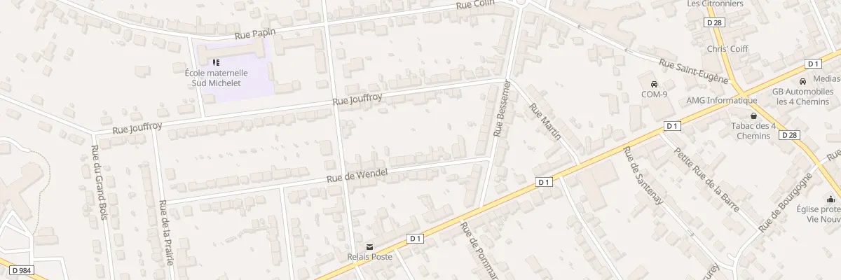 Plan du 6 Rue de Wendel au Creusot