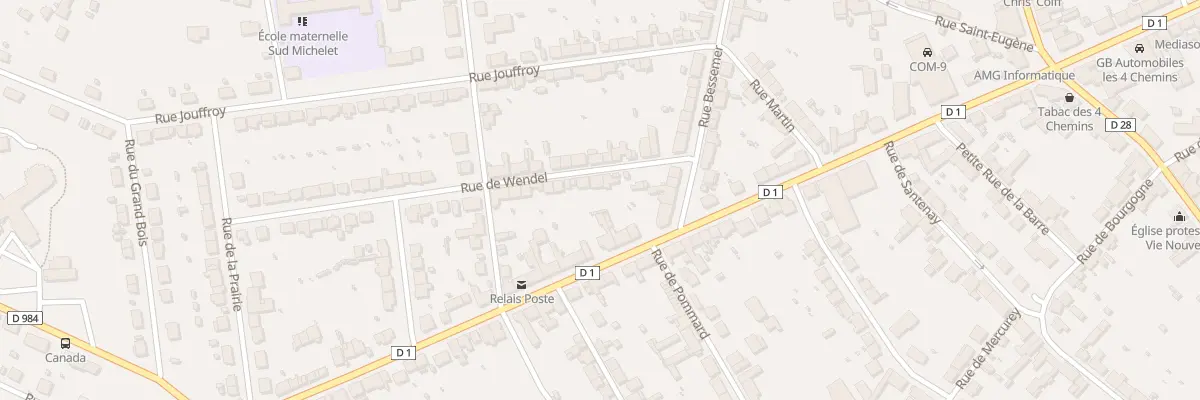 Plan du 5 Rue de Wendel au Creusot