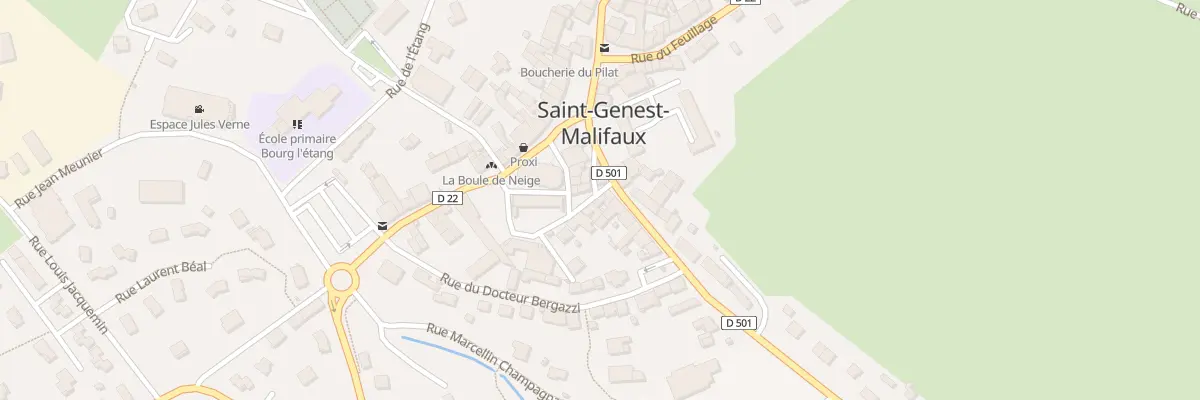 Plan du 1 Rue Jeanne d’Arc à Saint-Genest-Malifaux