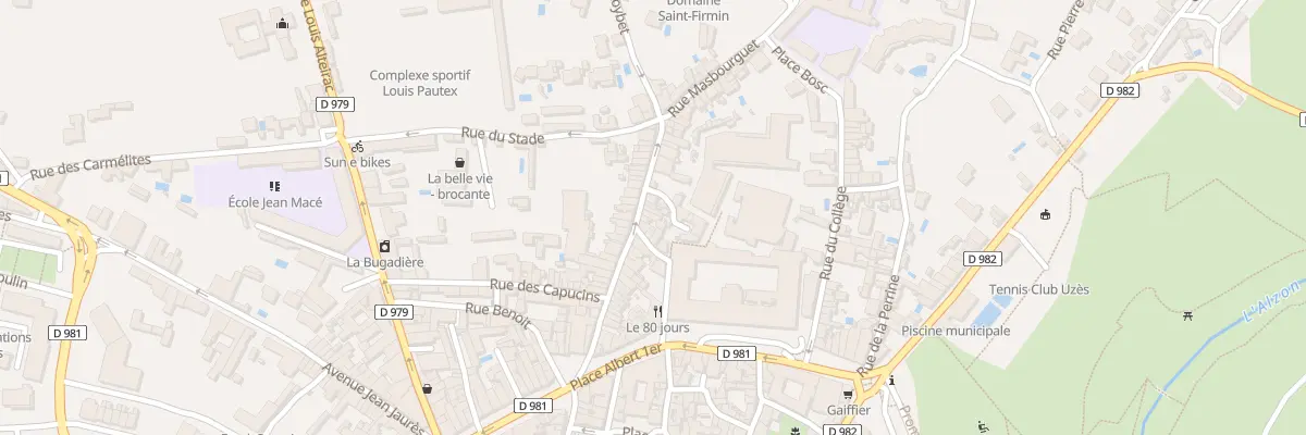 Plan du 40 Rue Xavier Sigalon à Uzès
