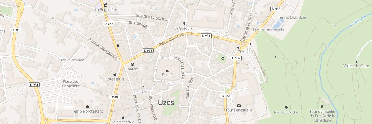 Plan du 3 Pl du Duché à Uzès