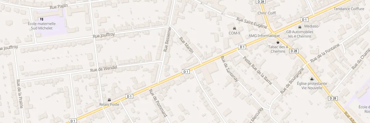 Plan du 20 Rue Marechal Joffre au Creusot