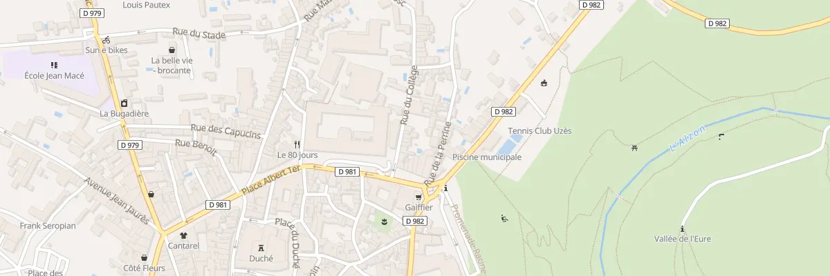 Plan du 6 Rue du Collège à Uzès