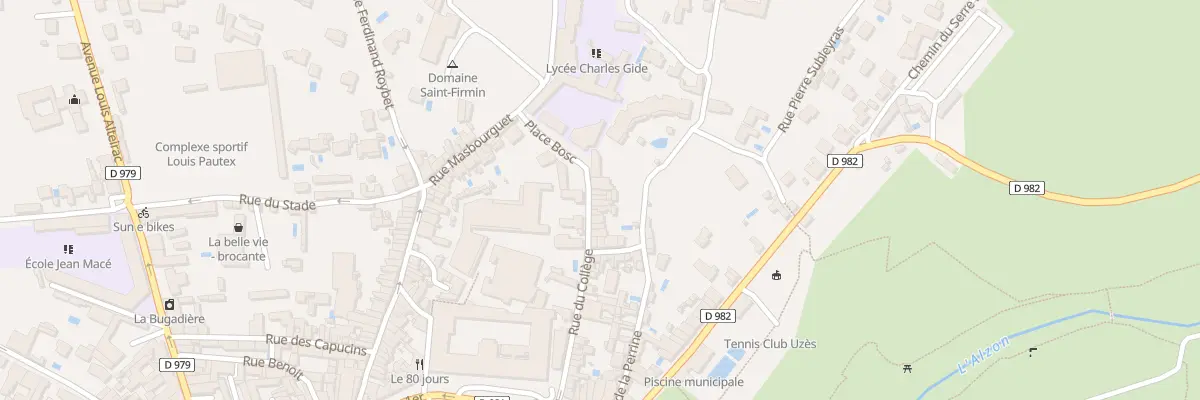 Plan du 40 Rue du Collège à Uzès