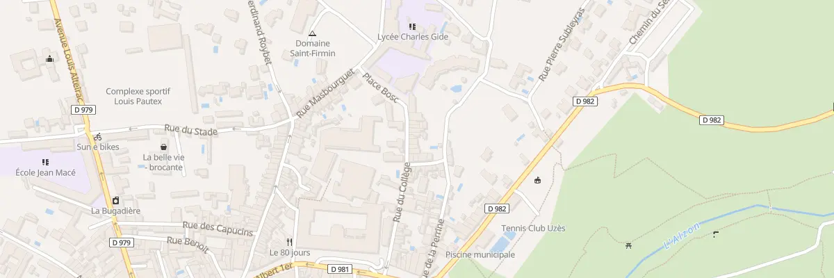 Plan du 34 Rue du Collège à Uzès