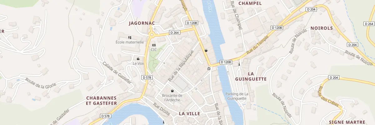 Plan du 9 Rue de la République au Cheylard
