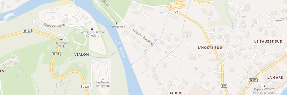Plan du 280 Rue d’Aurives au Cheylard