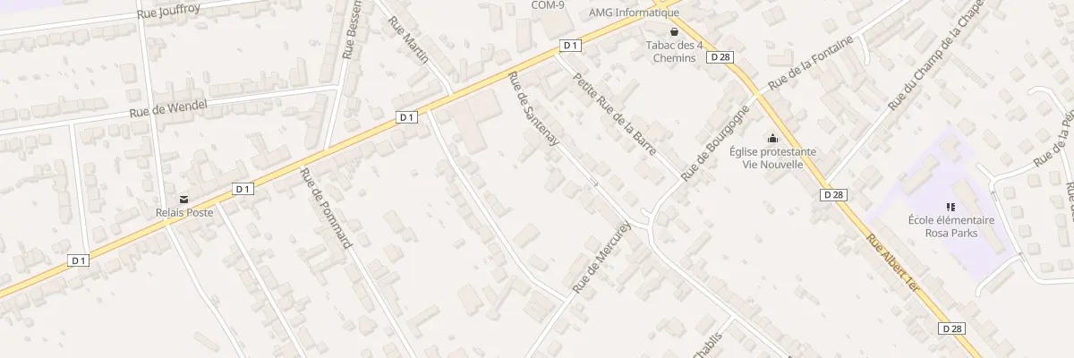 Plan du 10 Rue de Santenay au Creusot
