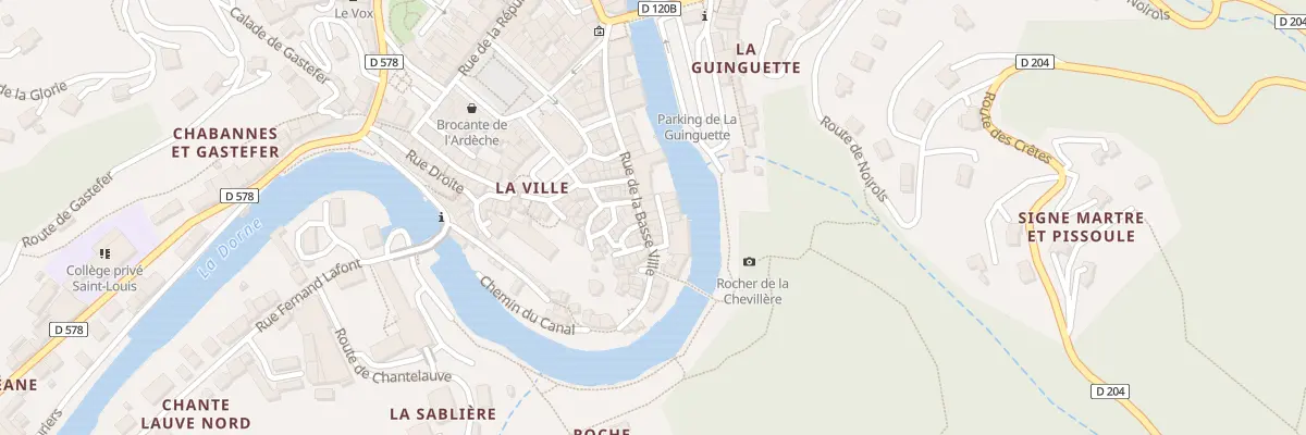 Plan du 15 La Ville au Cheylard