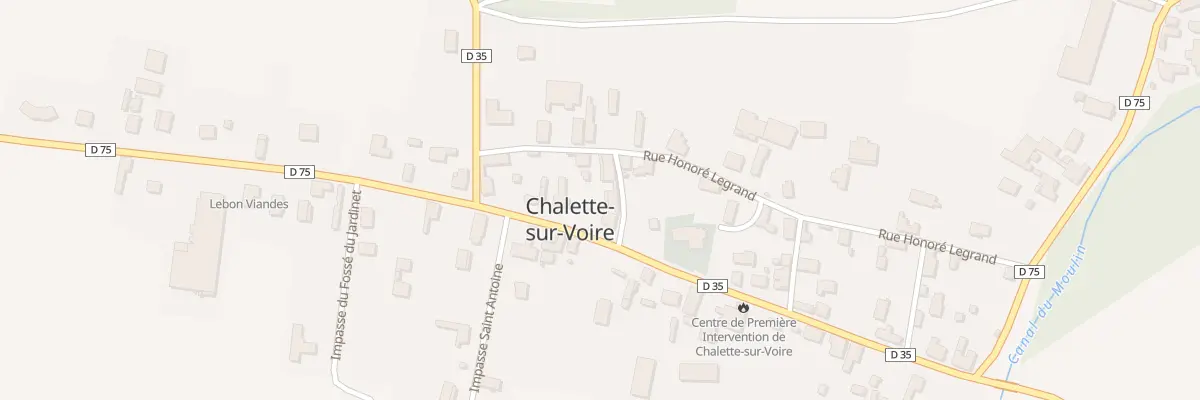 Plan du 22 Rue Suzanne Dahlem à Chalette-sur-Voire