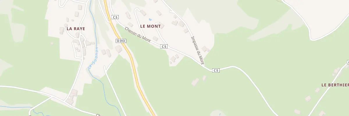 Plan du 5360 Le Mont à Valsonne
