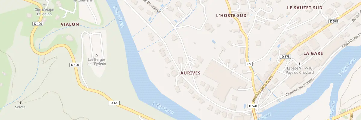 Plan du 110 Rue d’Aurives au Cheylard