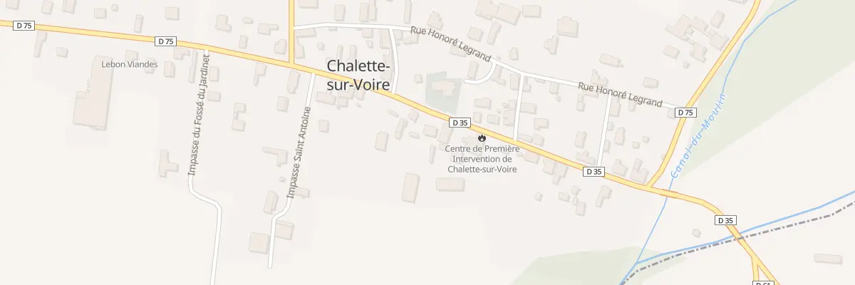 Plan du 19 Rue Suzanne Dahlem à Chalette-sur-Voire