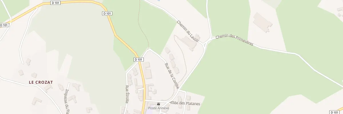 Plan de la Rue du Lavoir à Saint-Clément-les-Places