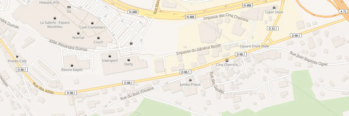 Plan du 88 Rue du Docteur Louis Destre à Saint-Étienne
