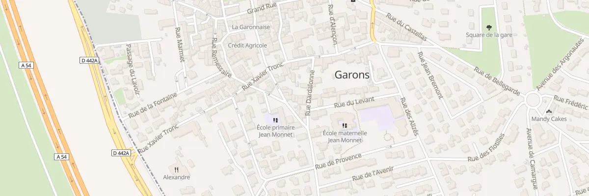 Plan du 7 Rue de la République à Garons